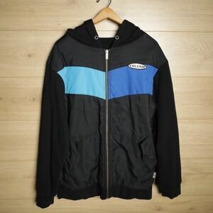 Volcom Men's Scout Timber Lined Full Zip Reversible Sweatshirt Jacket Size L